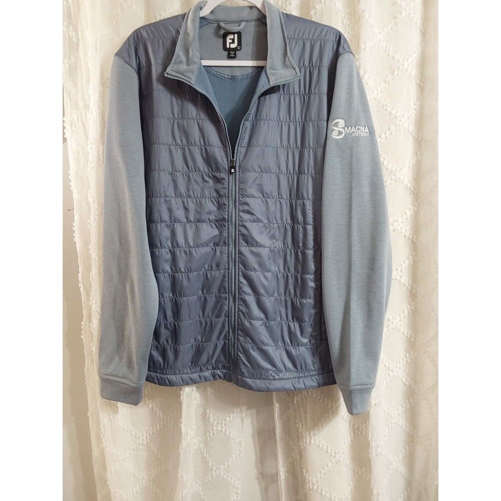 FootJoy Mens Golf Jacket Quilted Full‎ Zip SMACNA Detroit Logo Large
